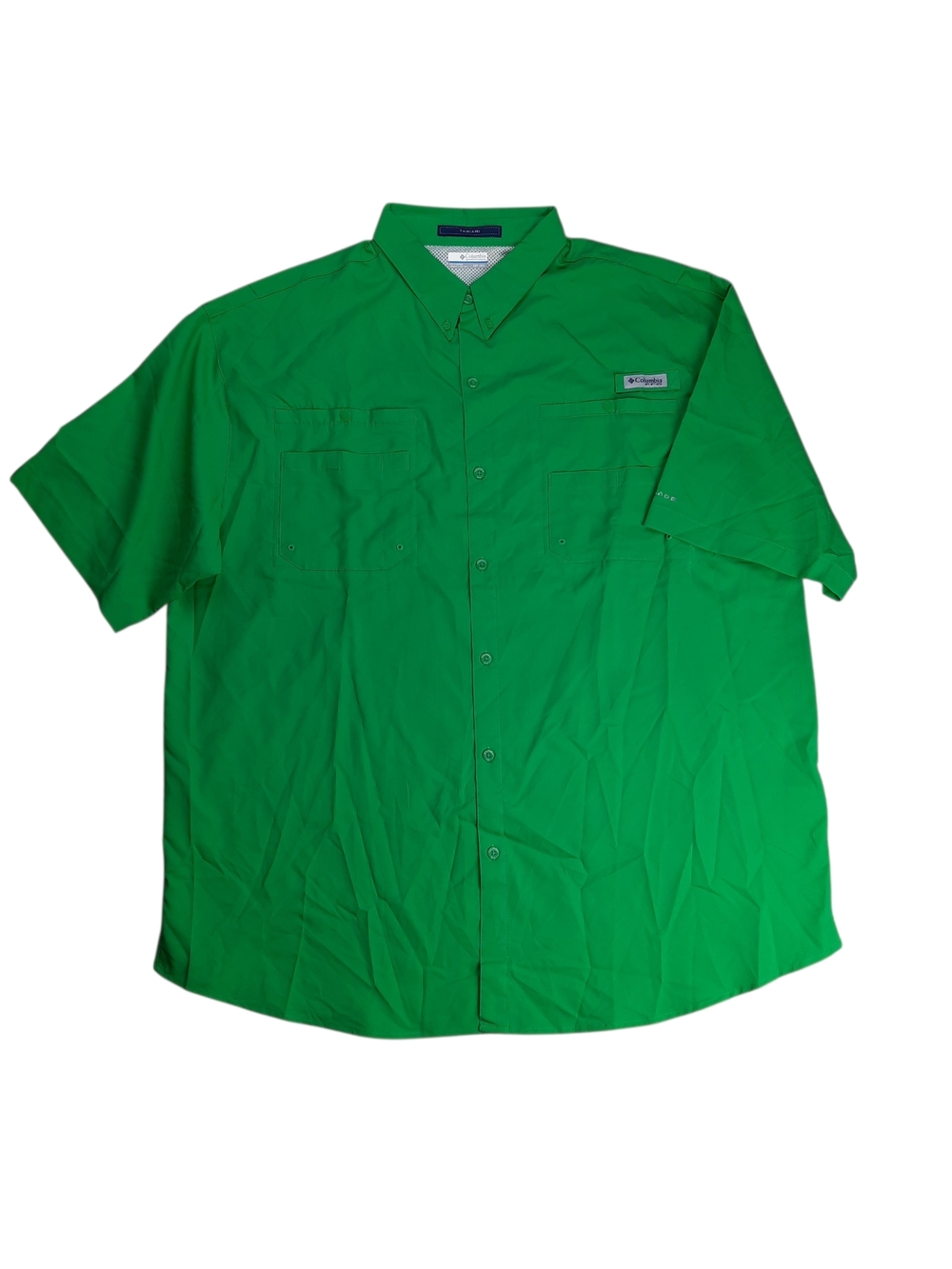 Columbia PFG Tamiami II Green Ripstop Fishing Shirt SZ 3XT